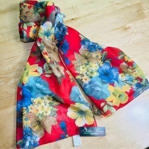 Villa Flora floral NWT lightweight scarf